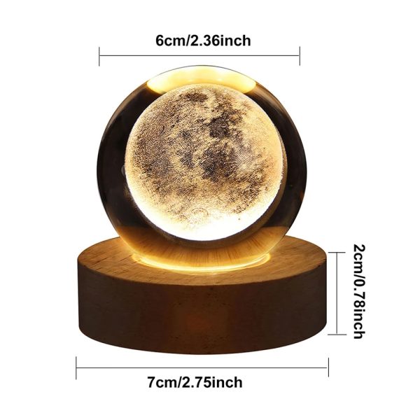 Galaxy Solar System Crystal Ball Night Light