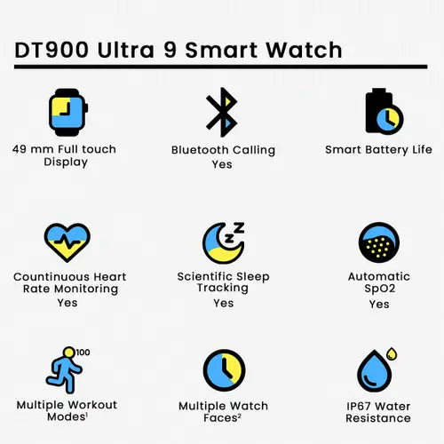 Ultra Smart Watch 49mm Display Smart DT900